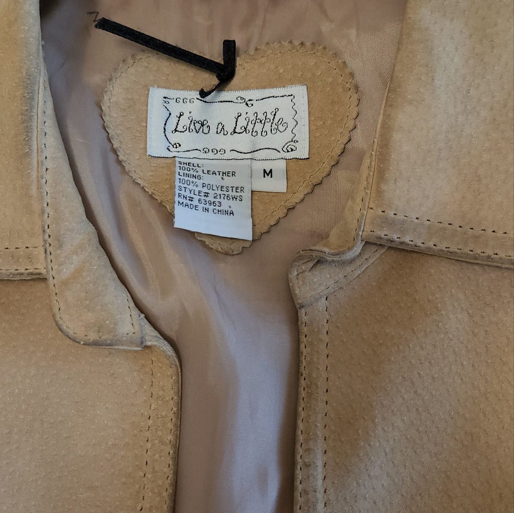 Tan leather jacket - Picture 3 of 3